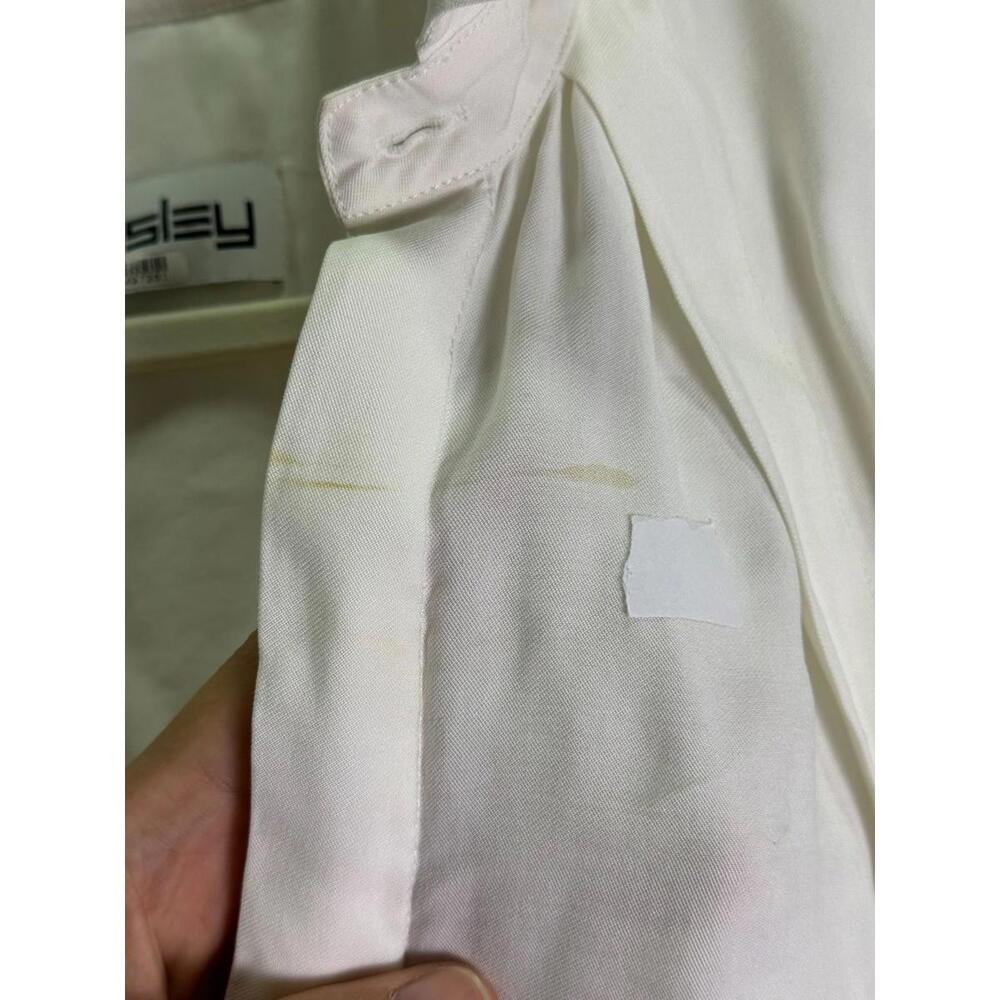 K.NGSLEY White Nes Shirt Dress Size M with Stains - Picture 8 of 10